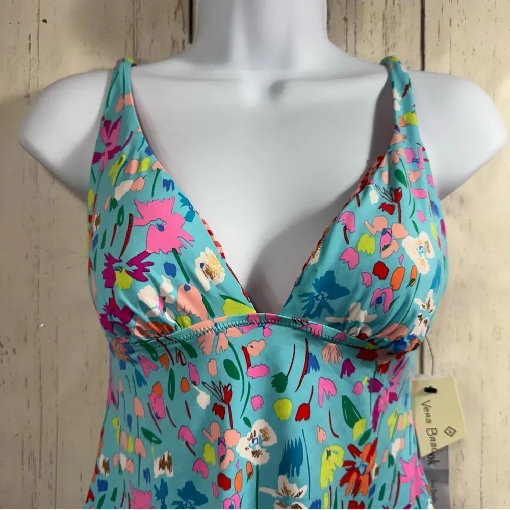 Vera Bradley Superbloom Swimsuit Tankini Colorful Floral Multiway Beach Vacation